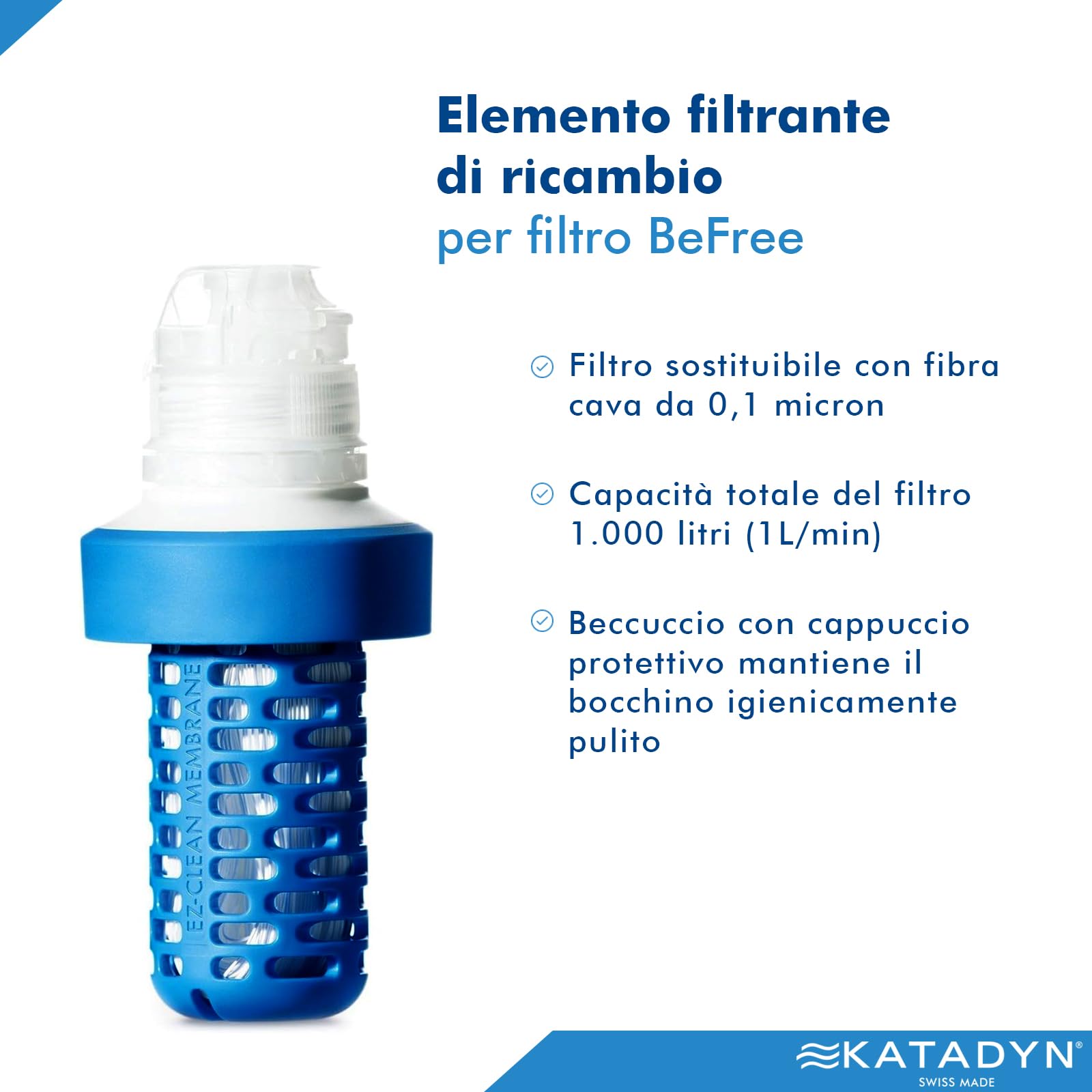 Katadyn Befree - Filtro dell'acqua, 8019641, Blue