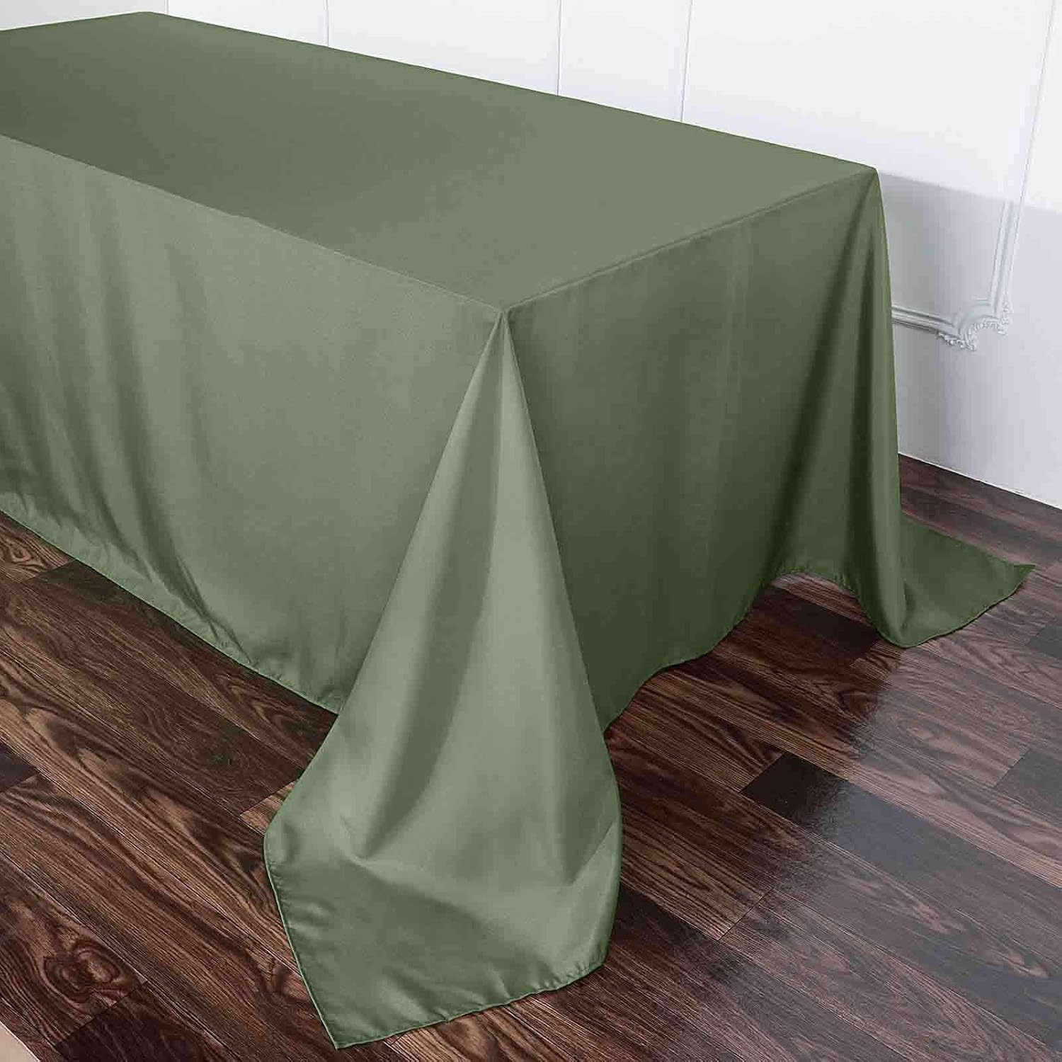 Efavormart Rectangle Tablecloth, 90"x132" Stain & Wrinkle Resistant Washable Table Cloth, Oblong Decorative Polyester Fabric Table Cover for Dining, Party, Wedding & Baby Shower- Willow