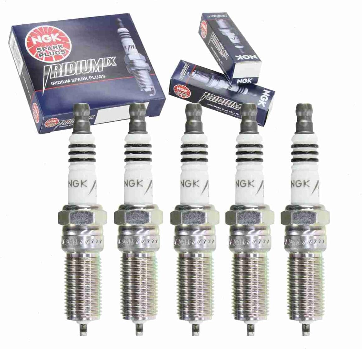 5 pc NGK Iridium IX Spark Plugs compatible with GMC Canyon 3.5L 3.7L L5 2004-2012