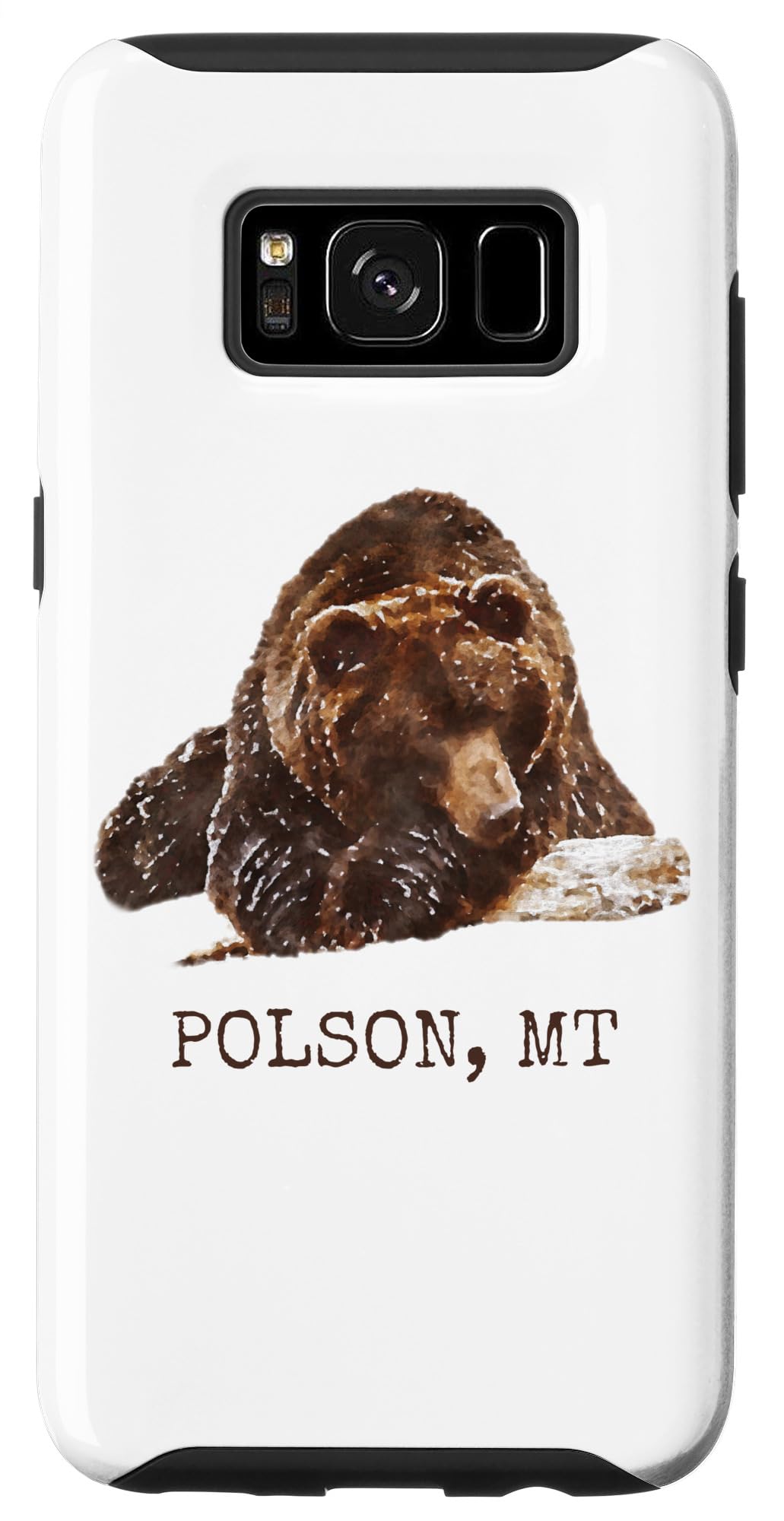 Galaxy S8 Polson, MT Brown Grizzly Bear In Snow Montana Gift Case