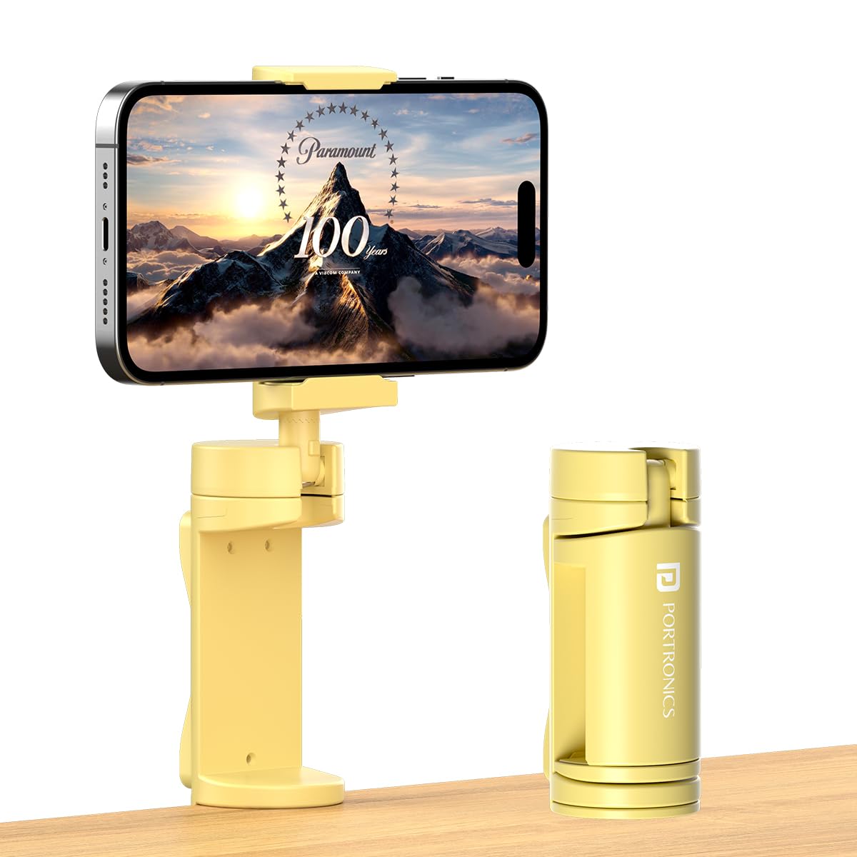 Portronics Mobot Clip Mobile Holder with 360° Adjustable Angles, Light Weight, Pocket Friendly, Mobile Stand for Table/Video Recording/Vlogging, Compatible with 4.5 to 6.9 inch Smartphones(Yellow)-image-22