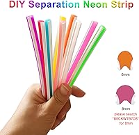 Vista 3 de JARBIH Cubierta de tira de luz LED flexible de neón separada, 16.4 pies 0.236 in sin desgaste, cubierta de difusor de silicona flexible con 2