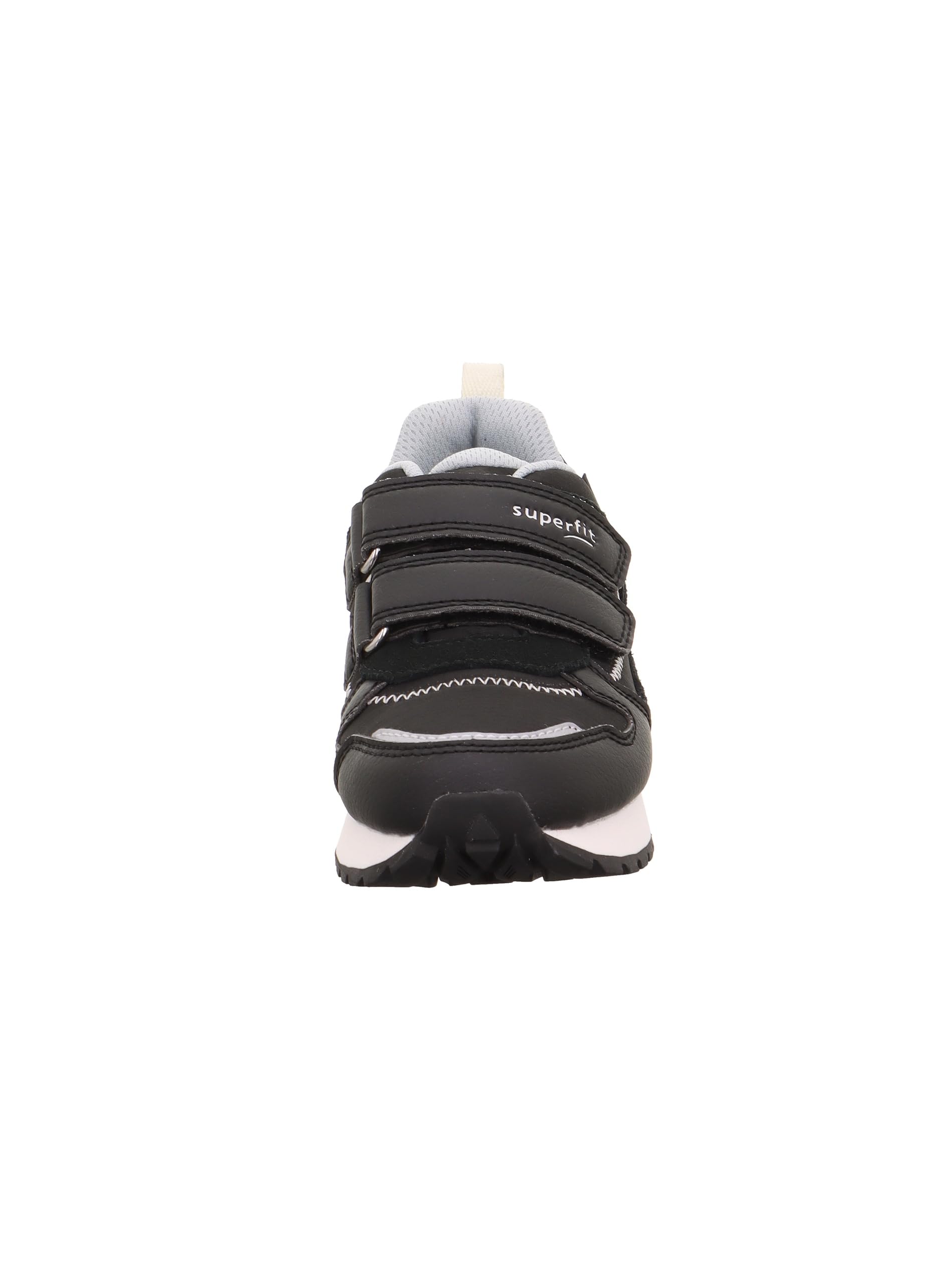 Superfit Jungen Kletthalbschuhe Dash, Kinder Halbschuhe, Weite: M IV, lose Einlage, Freizeitschuhe, Sportschuhe, SCHWARZ/HELLGRAU (000), 36 EU
