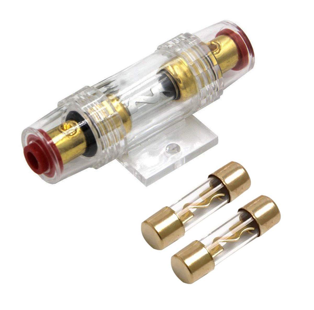Car Audio Inline Fuse Holder - For Subwoofer, Amplifier Installation, Copper Clad Aluminum, User-Friendly Setup
