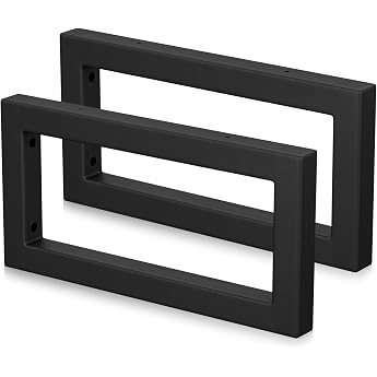 Frame Wall Bracket Shelf Bracket Black Metal Washbasin Bracket Brackets for Shelves Console Support for Sink Versatile Wall Bracket Black 30 cm / 2 pieces