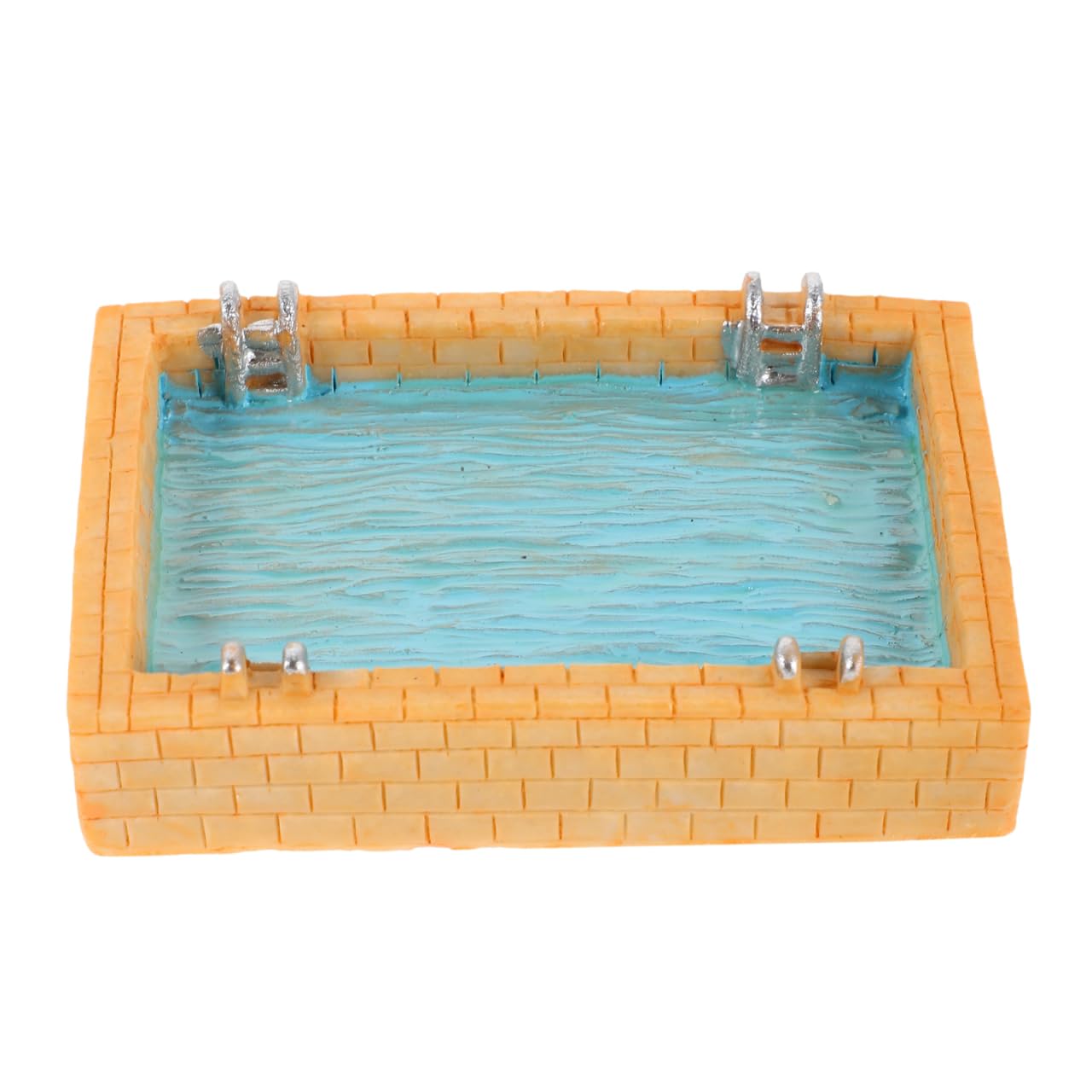 Gatuida Miniature Dollhouse Swimming Pool: Mini Pool Furniture Small Paddling Swimming Prop for Coastal Decor Beach Theme Ornament for Fairy Garden Summer Events Decoration
