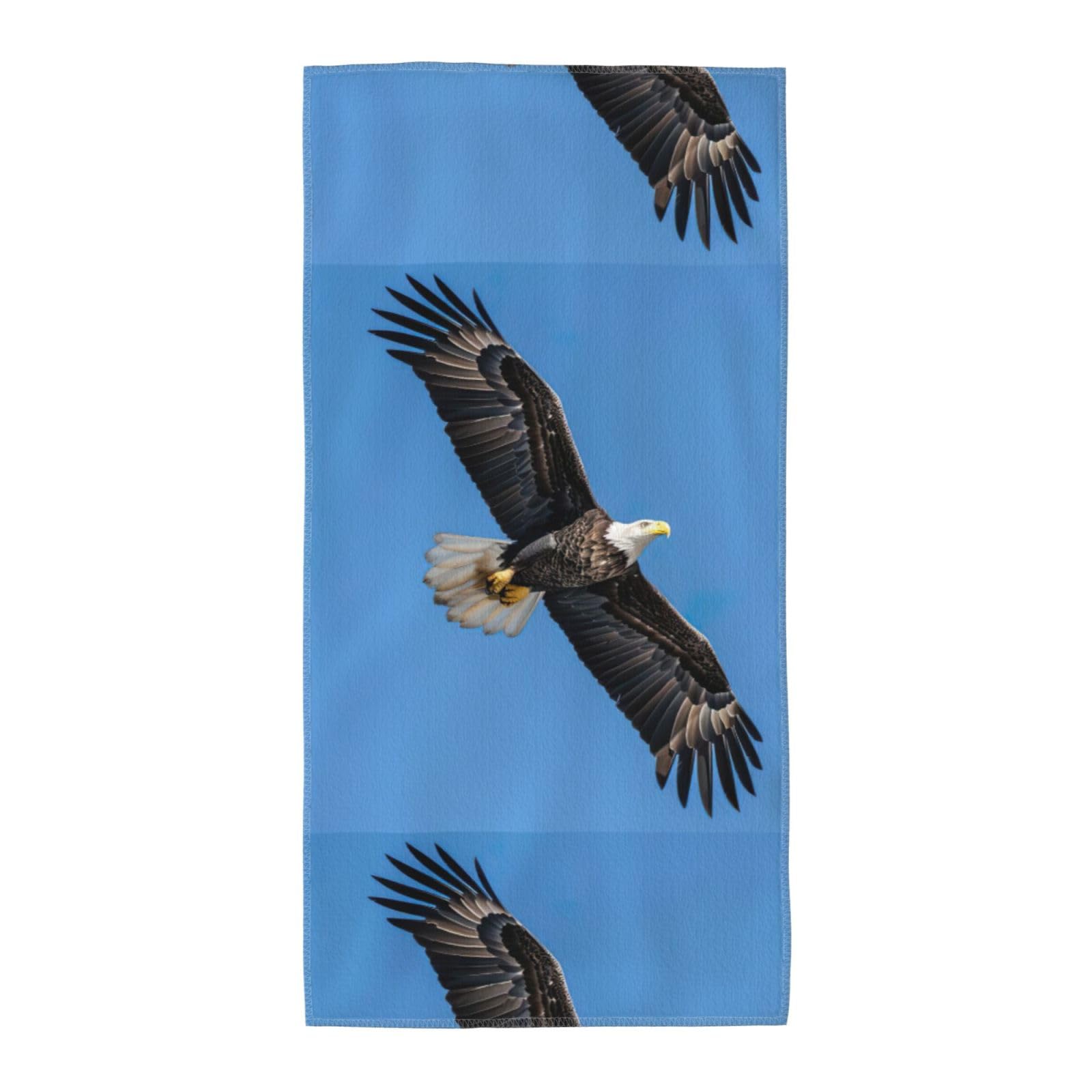 Cbaaghh Bald Eagle Print Towel, Towels Thick Face Towels Fast Drying Washcloth For Bath, Spa, Gym
