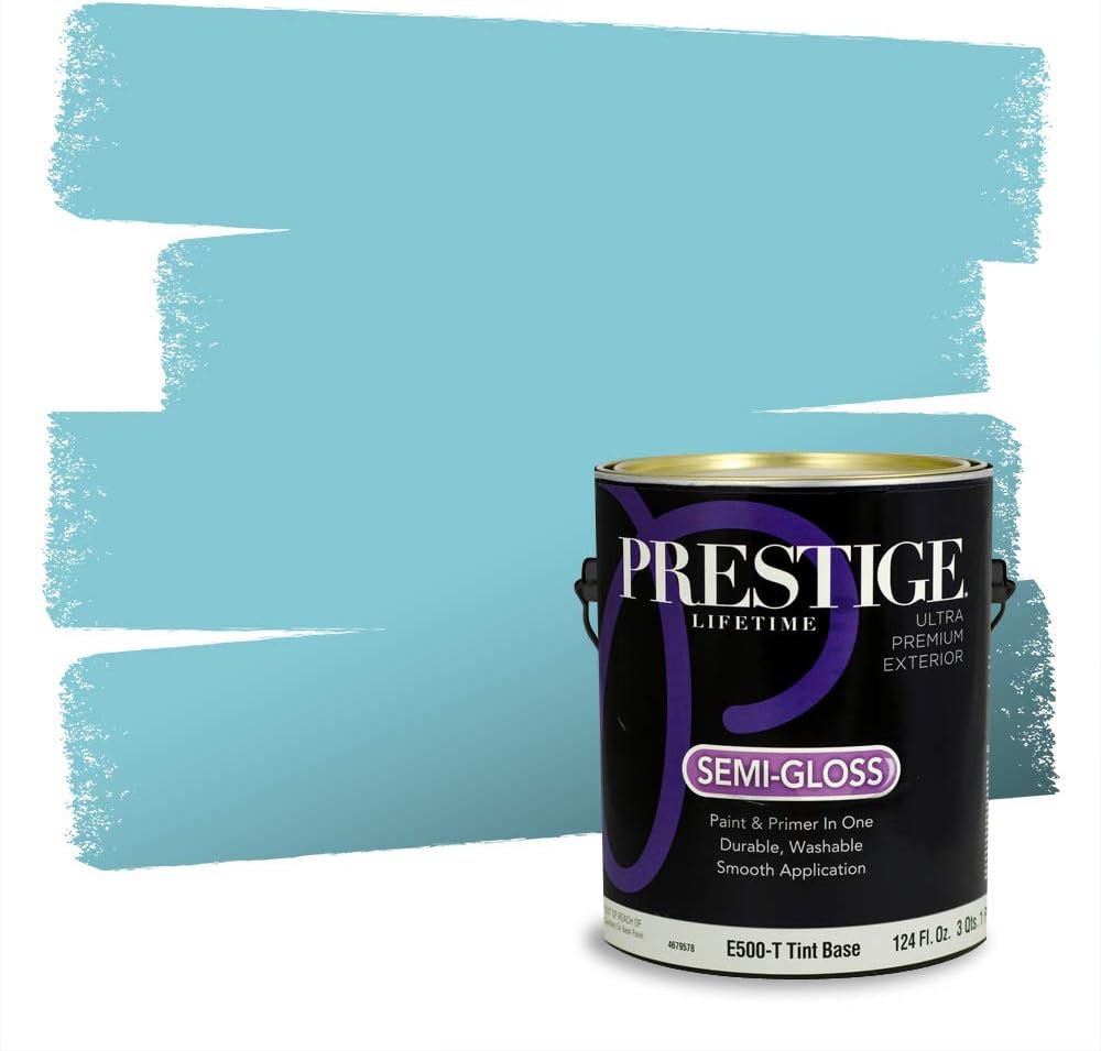 PRESTIGE Paints Exterior Paint and Primer In One, 1-Gallon, Semi-Gloss, Comparable Match of Behr* Key Largo*