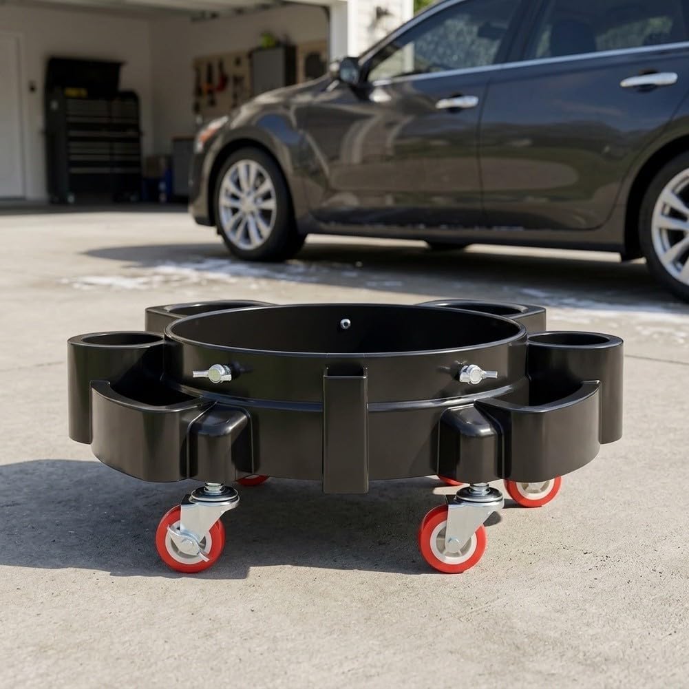 Base con para ruedas para 5 Galones Movilidad para fácil Base(Black)