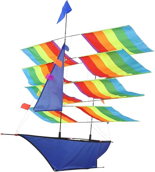 3D Stereo Kite, Beautiful Huge Rainbow Sailboat Kite
