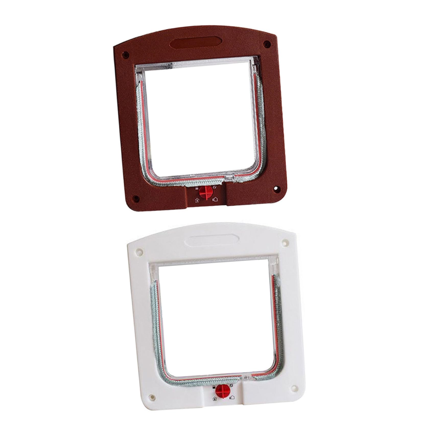 2pcs Portes à Chatière pour Animaux de Compagnie, Facile à Installer, Légères en Abs et Acrylique, Adaptées aux Chats et Petits Chiens, Design Créatif et Fonctionnel