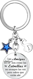 Hcvone Regalo Llavero A-Z 26 Letras Iniciales Para Amigas - Inspirador Llavero Original Para Cumpleaños y Navidad