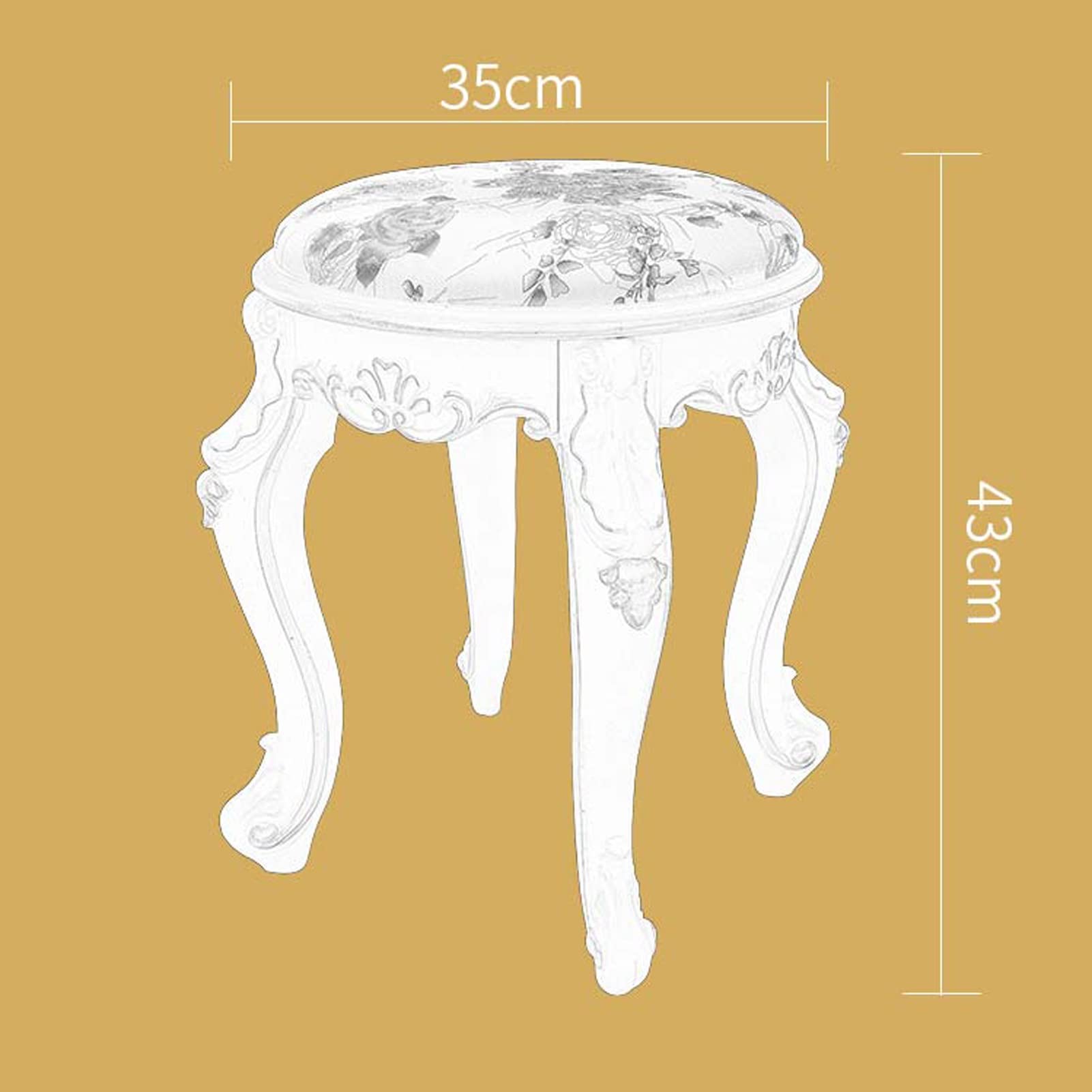 Taboret kosmetyczny z grubą poduszką, tworzywo ABS i stalowe nogi, stylowa niebieska tkanina, idealny do łazienki i sypialni, nowoczesny design, wygodne siedzenie