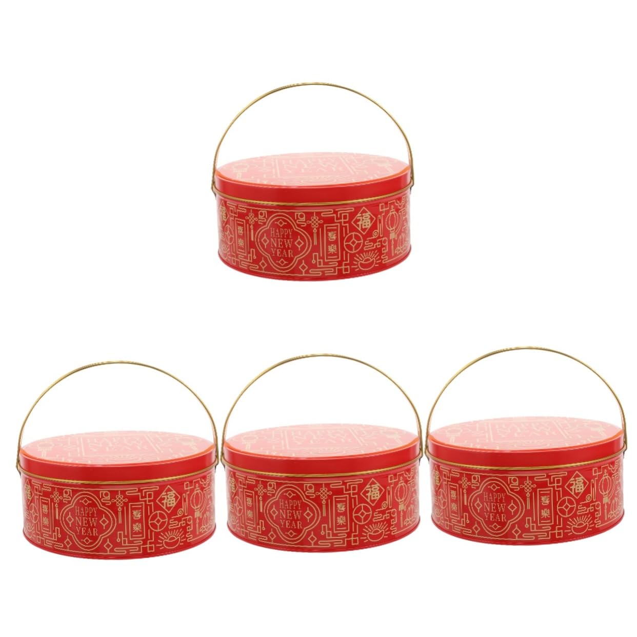 VALICLUD 4 Pezzi Regali di Candy Box decorativo piccole scatole da imballaggio scatole per imballaggio di caramelle Contenitori di caramelle scatole ferro battuto rosso
