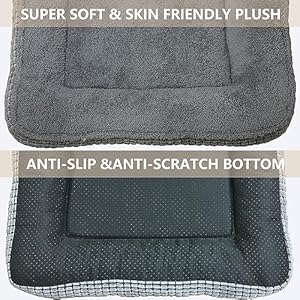   Dog-Beds-for-Large-Sized-Dog-Washable-Dog-Crate-Beds-Super-Soft-Durable-Kennel-Pad-Anti-Slip-Pet-Sleeping-Mat-for-Large-Dogs-Removable-Pet-Bed-Dog-Beds-Furniture-36-x-23-Gray
