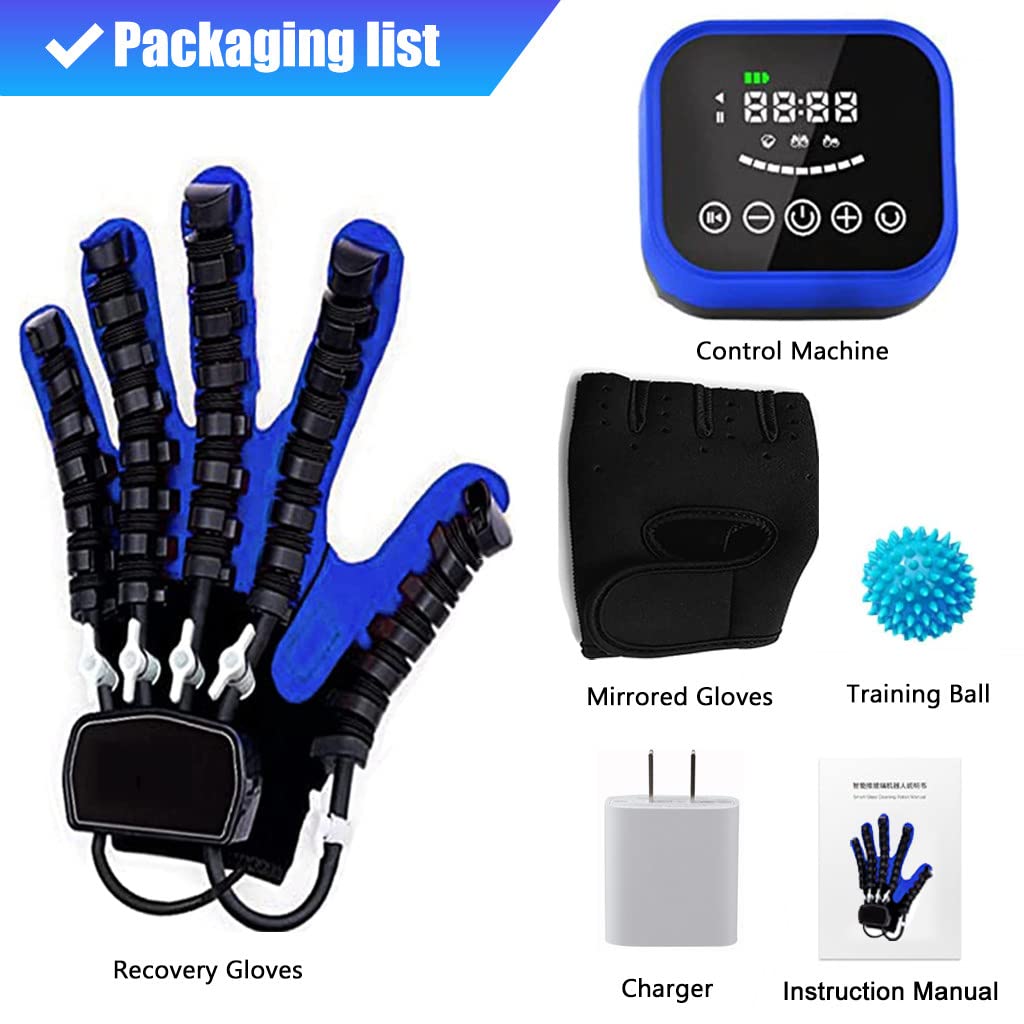 Guantes de Robot de rehabilitación, ejercitador de Dedos, ortesis de Dedo fortalecedor de Manos, para aliviar calambres y Pacientes con disfunción de Manos,Left-L Code