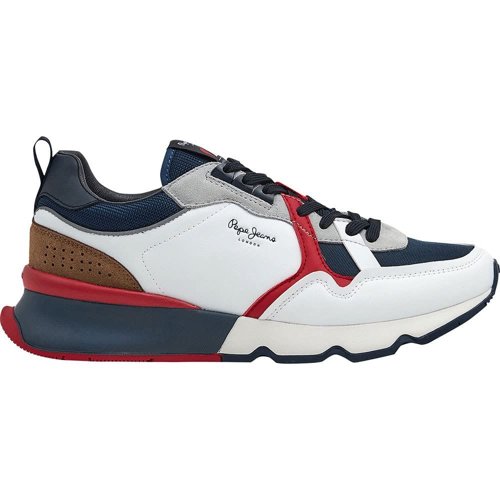 Pepe Jeans Men's Britt PRO Rump Sneaker, 800WHITE, 11 UK