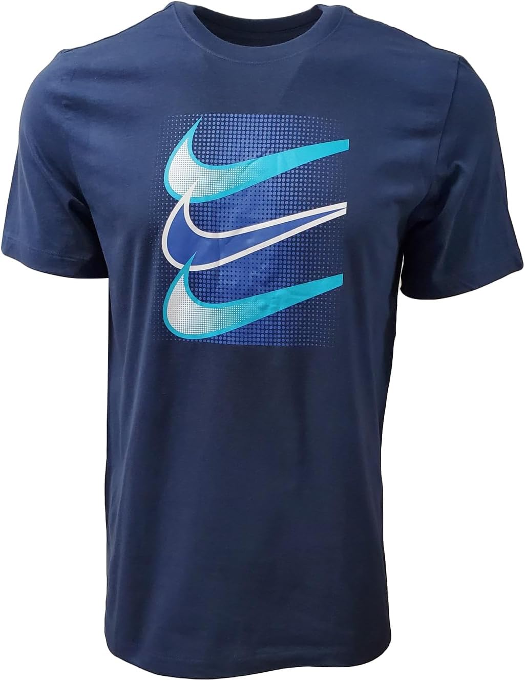 T shirt nike swoosh bleu Clearance