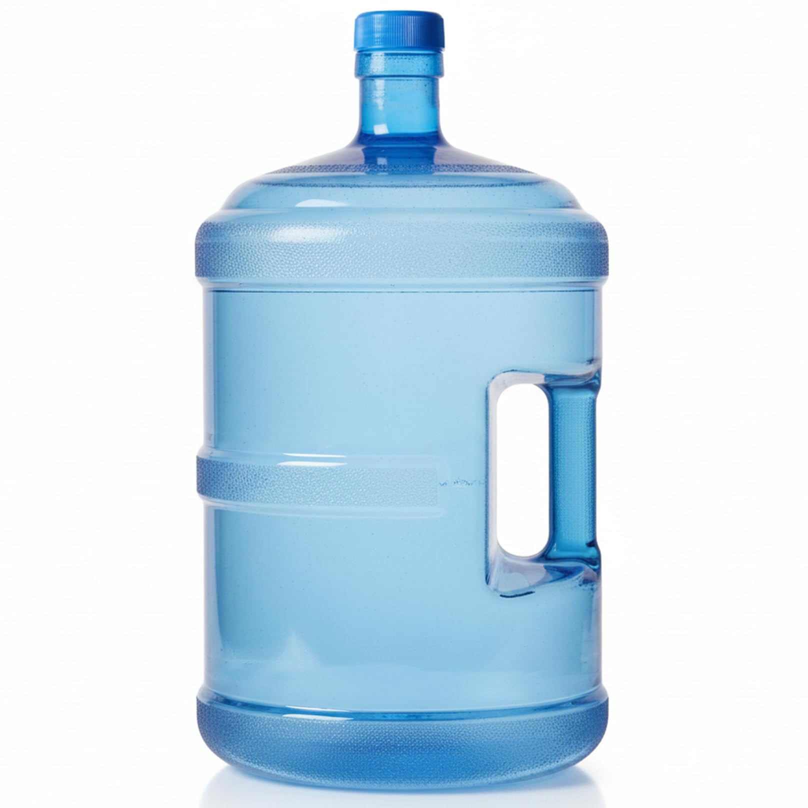 Bouteille d'eau de 5 gallons, récipient d'eau réutilisable avec poignée et bouchon anti-fuite pour la maison et le bureau, carafe de 5 gallons en PC qualité alimentaire - Récipient