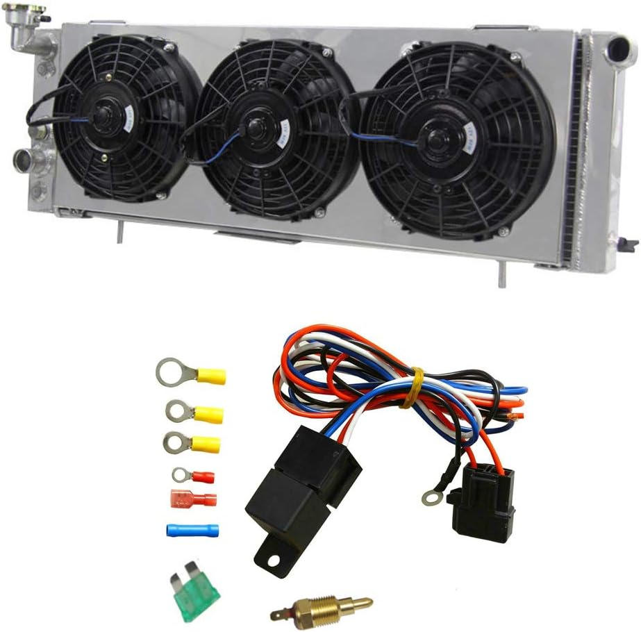 OzCoolingParts Pro Top 3 Row Core Aluminum Radiator + 3 x 9