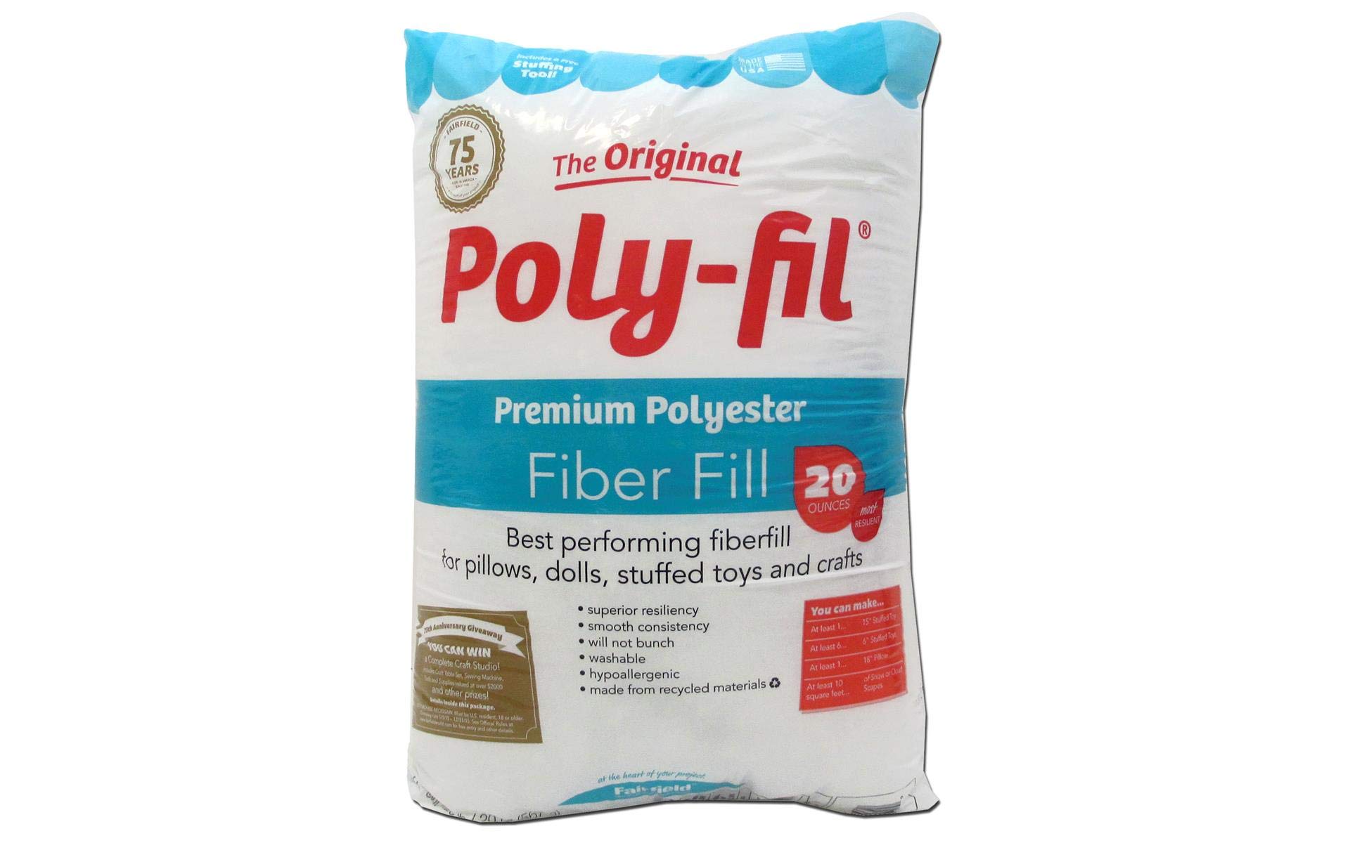 Fairfield PF20B ポリフィルプレミアムファイバーフィル 20オンス 20オンス PF20B