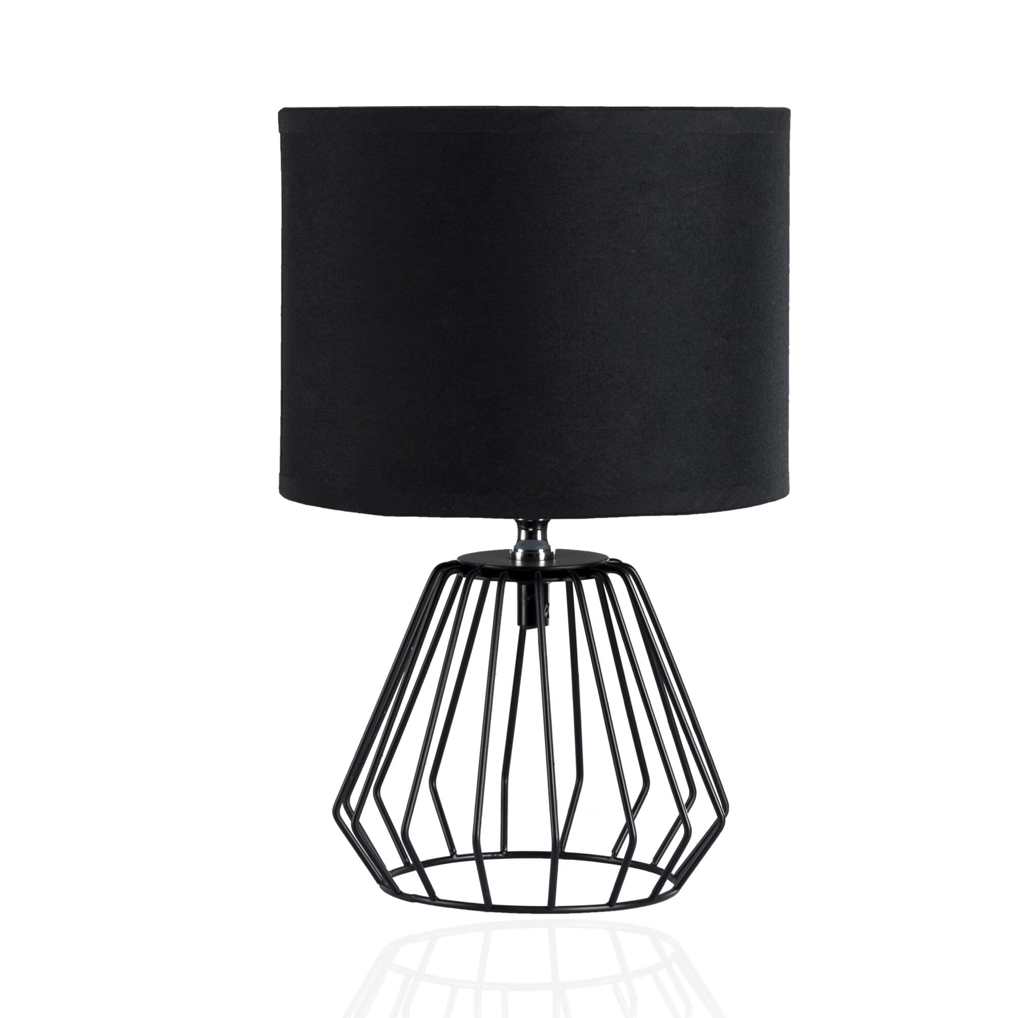 Pauleen 48016 Lampe de table Shiny Diamond max. 20W lampe de table pour lampes E27 lampe de chevet noire 230V métal/tissu sans ampoule, Noir