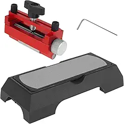 Kit de afiação de cinzel, amolador de cinzel ajustável, pedra de afiar de metal com guia de afiação, kit prático de cinzel para cinzéis e planos de 0 a 5 cm.