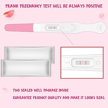 Fake Prank Joke Pregnancy Test Always Positive - April Fool's Day Practical Joke, Prank, Gag, False Pregancy Test Kit, 2 Pack Pink