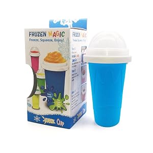Magic Slushy Maker Cup Quick Frozen Smoothies Cup Cooling Cup Double Layer Squeeze Cup Homemade Milk Shake Ice
