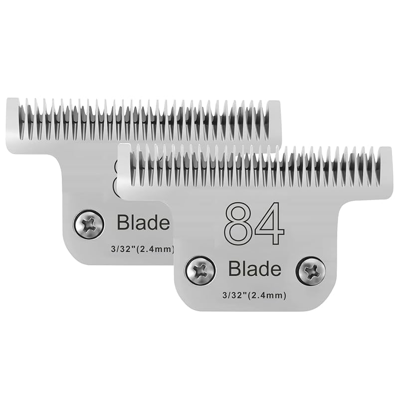 Lâminas de Reposição T84 para Máquina de Tosa de Cães Audoc, Cerâmica com Revestimento de Titânio, Pacote com 2