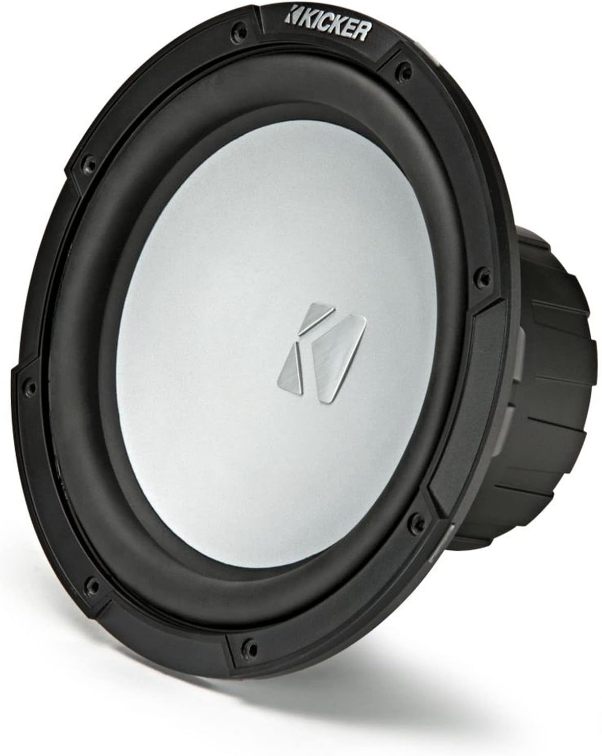Hareupeun view of Kicker 45KM104 10-inch Marine Subwoofer