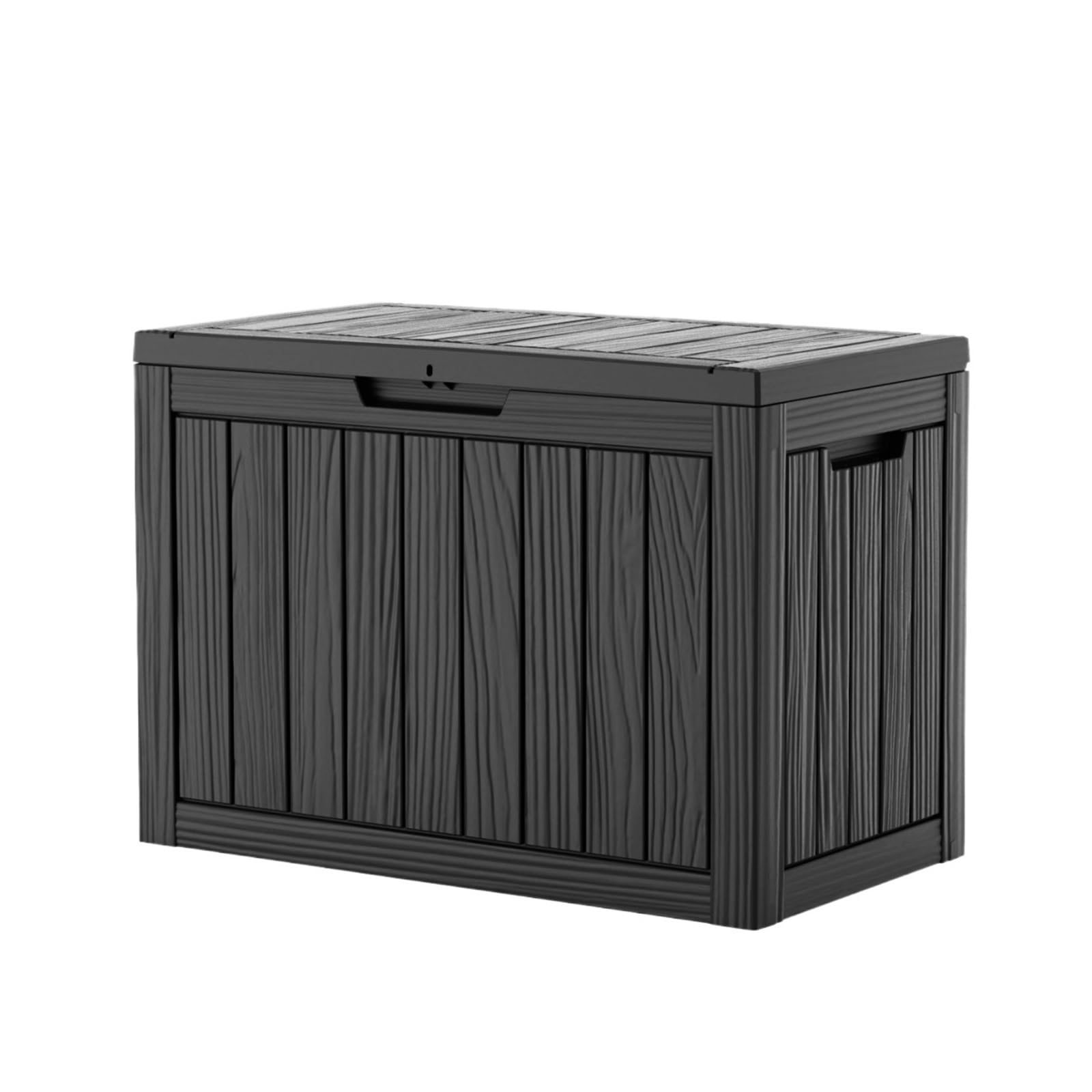 Giardino Cassapanca Scatola di immagazzinaggio impermeabile da 45 galloni | Contenitore esterno con serratura for ponte esterno for mobili da giardino