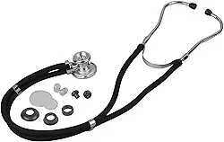 Estetoscópio Rappaport – Alta Precisão de Ausculta, Tubo duplo, Cor Preto