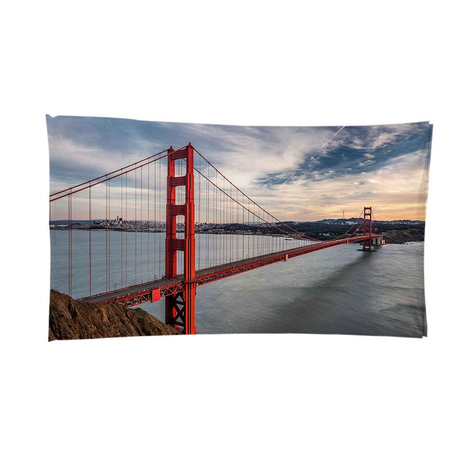Telo Da Mare 3D Paesaggio Del Ponte Rosso Stampato Asciugamano Da Spiaggia 150x200cm Asciugamano Microfibra Grande Antisabbia Leggero Telo Mare Per Sport Piscina Viaggi In Famiglia Vacanze