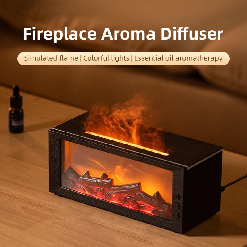 Difusor aromático eléctrico Fireplace Flame con humidificador y control remoto miniatura 5