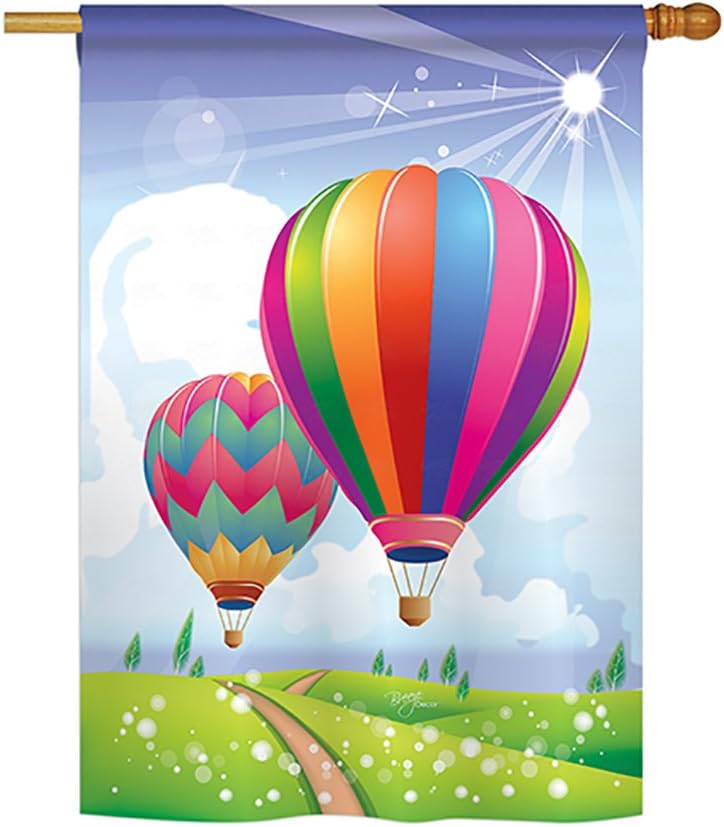 Breeze Decor Balloon Festival Indoor/Outdoor Sublimation Flag 28" X 40" 06058