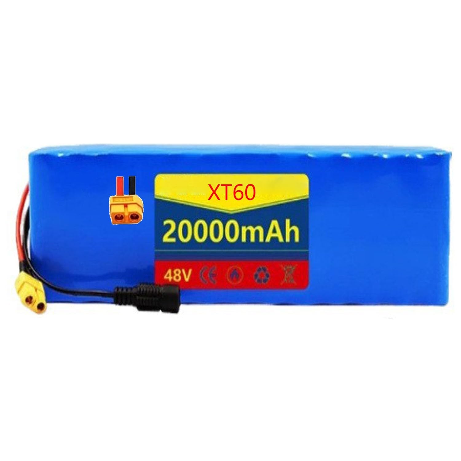 48V 20Ah Ebike Battery for 800W 600W 200W Electric Bicycle Scooter Motor E-Bike Battery Lectric Bike Battery Pack with 54.6V 2A Charger