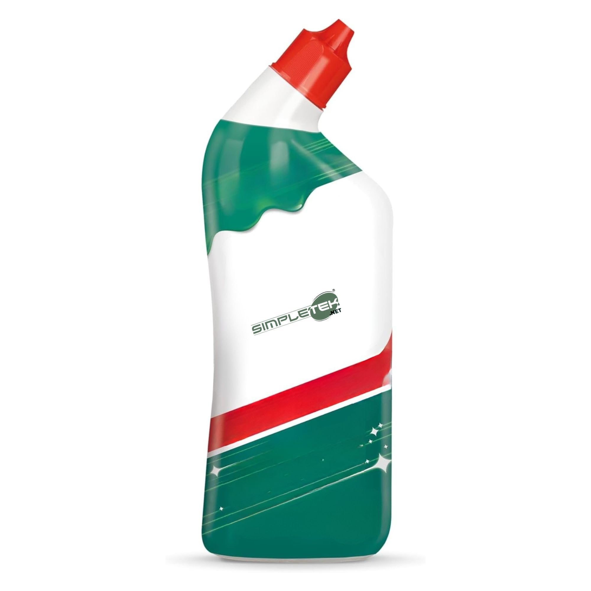 SIMPLETEK - Disinfettante Disincrostante Gel Bagno 12x 700ml | Elimina 100% Calcare, Germi e Batteri | Eco-Flacone [12 pezzi]