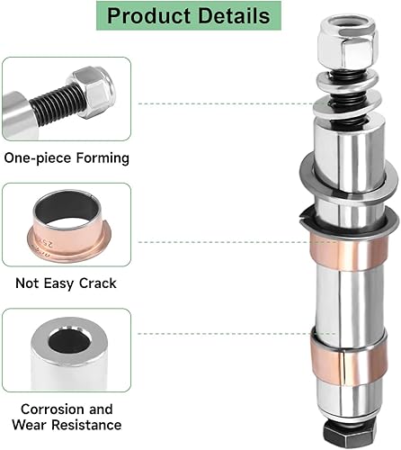 Miniatura 3 de Kit de bujes de husillo de carrito de golf para EZGO TXTPDS 2001-UP Gas & Electric, incluyendo husillo, tubos de pasador King, kit de manguitos de