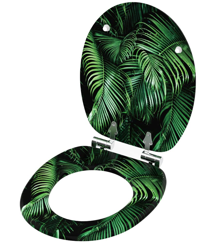 Abattant WC Frein De Chute Sanilo - Motif Cool Cat - Bois Robust E- Universel 47x37.7cm