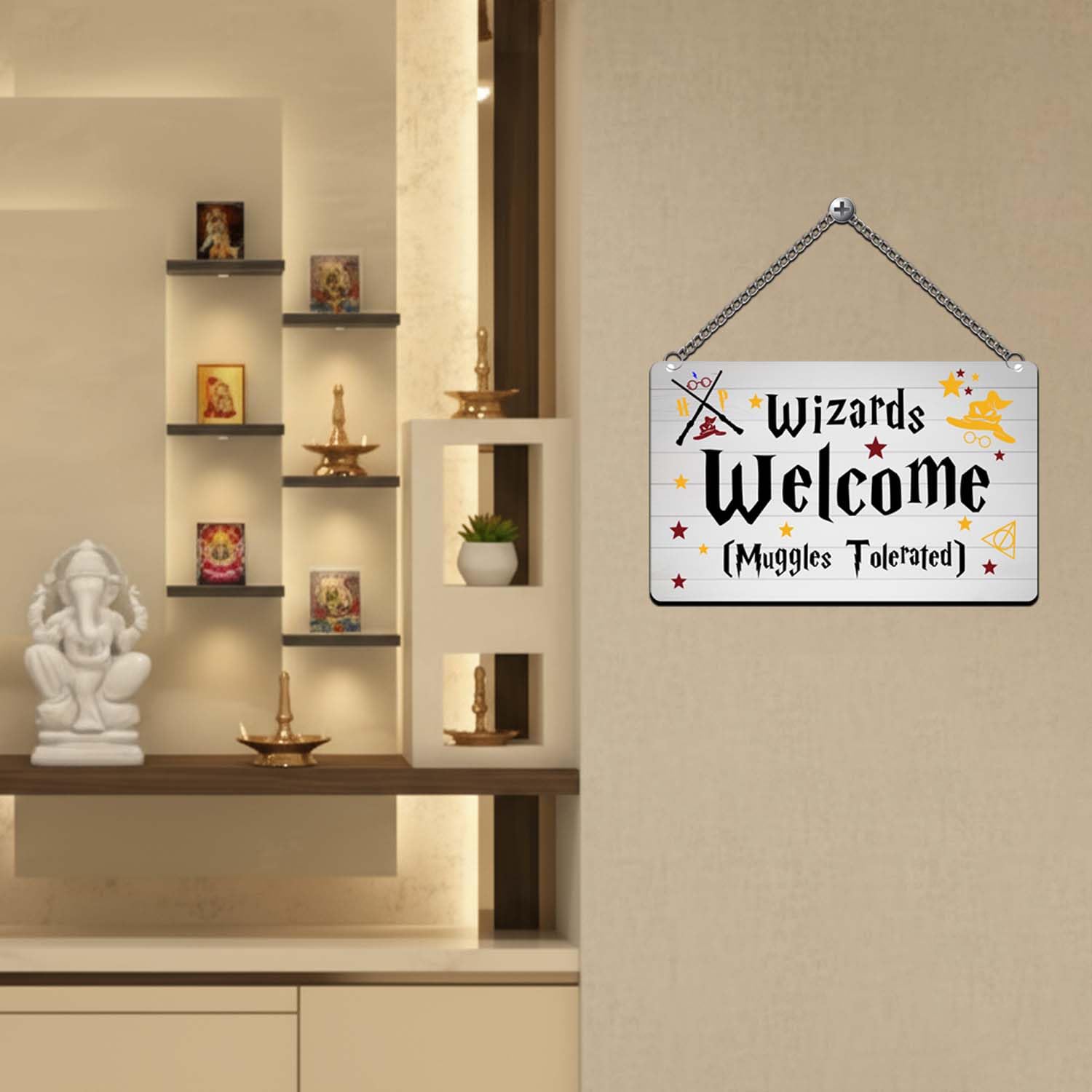 Harry Potter Wall Hanging - Wizards Welcome Decor -4