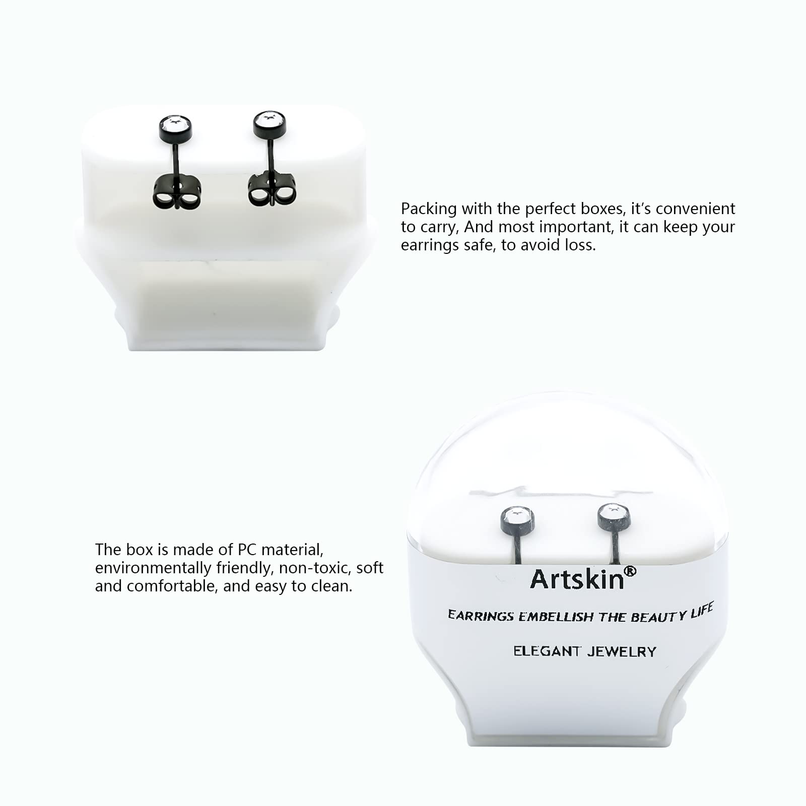 Boucles d'oreilles en titane pour femmes boucles d'oreilles filles boucles d'oreilles hypoallergéniques sans nickel 3mm-5mm boucles d'oreilles rondes pour oreilles sensibles