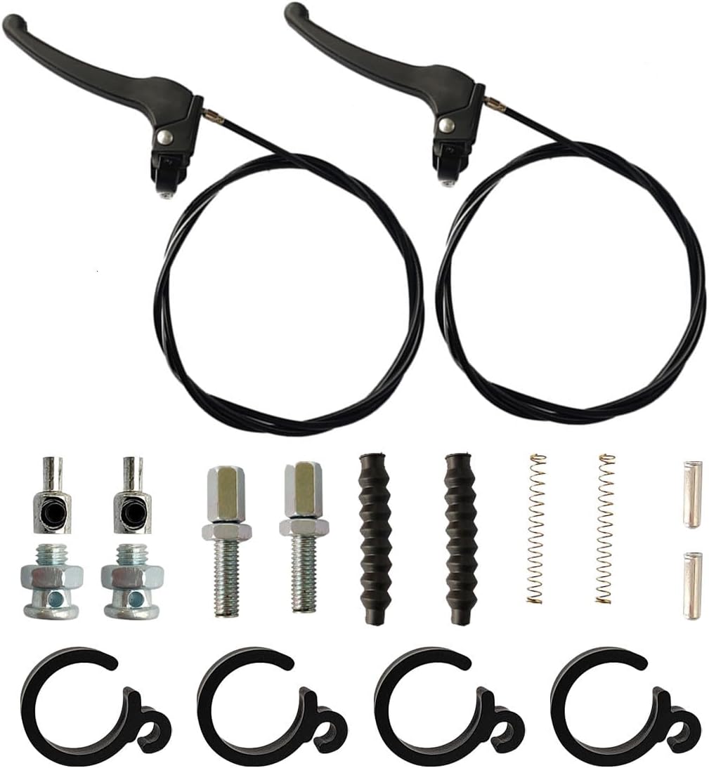 2 Set Brake Handle with 54'' Cable，Adjustable Wheel Lock