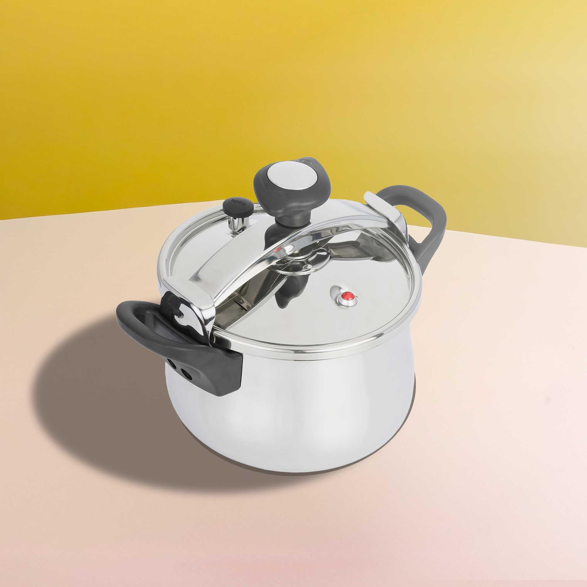 JATA HOGAR OPC12 Autocuiseur 12 litres en acier inoxydable | Modèle OPC12 | Convient pour induction, gaz, électrique et vitrocéramique | 3 systèmes de sécurité | Fermeture progressive avec bouton