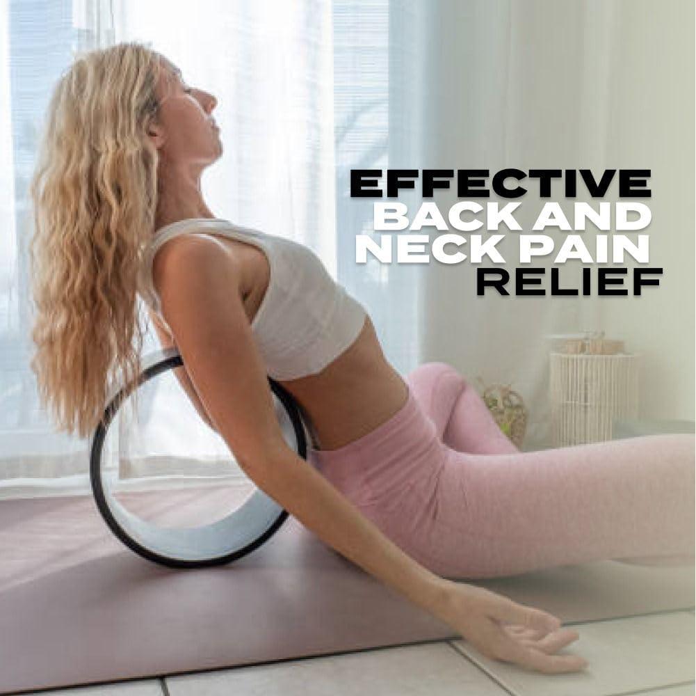 Yoga Wheel for Back Pain Relief, Flexibility & Stretching – 12.5" Prop for Yoga, Pilates & Core Strength – Supports Balance, Mobility & Deep Stretching. 3 Colors Available. Free Holy Health® Totebag.