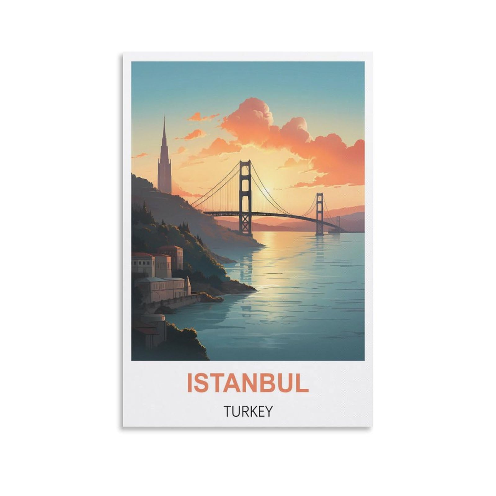 Metal Tin Sign Istanbul Turkey Garden & Kitchen Poster, Inspirational Sign Home Wall Art Decor for Home Kitchen Bar Club Decoration 15x30cm