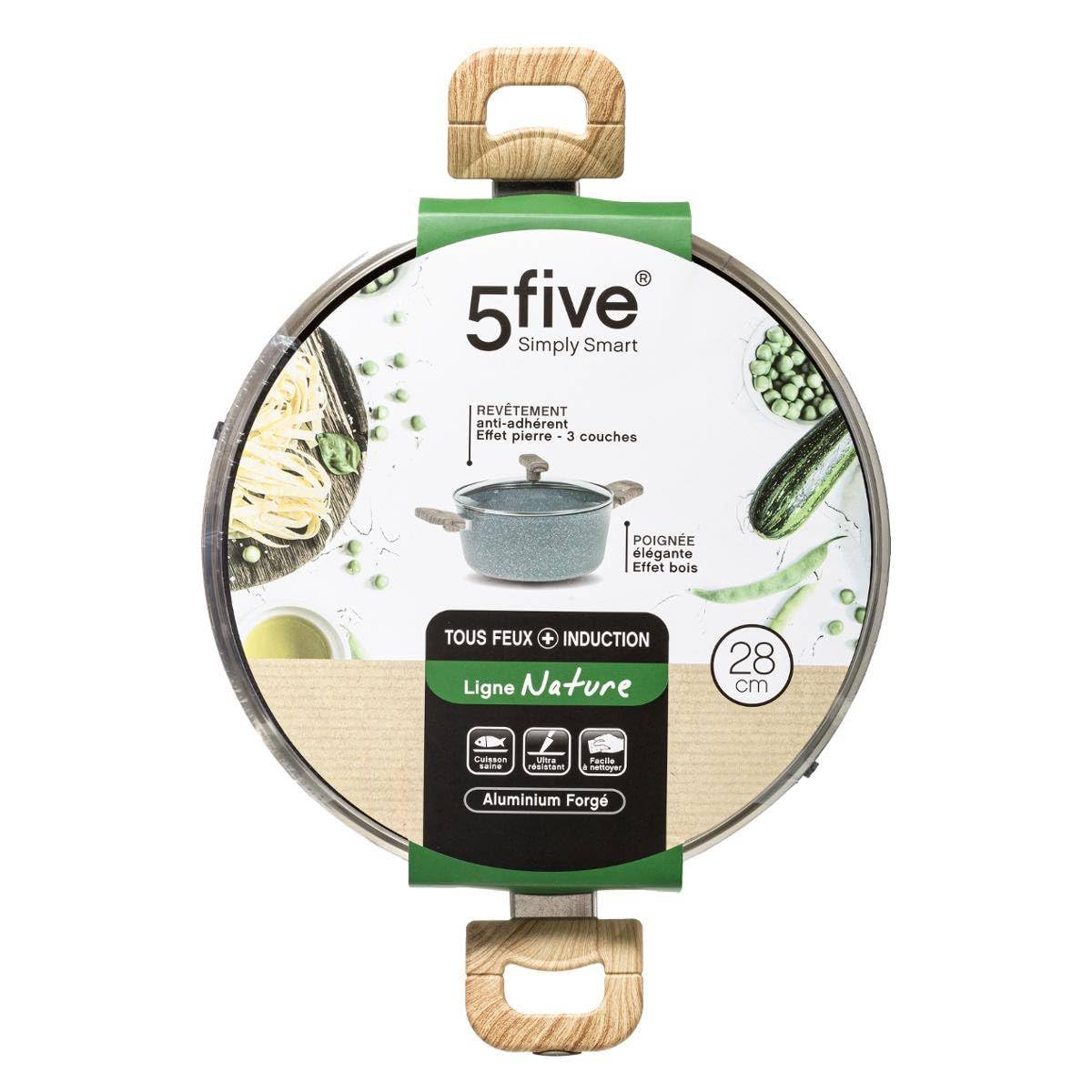 5five - faitout aluminium forgé nature 28cm