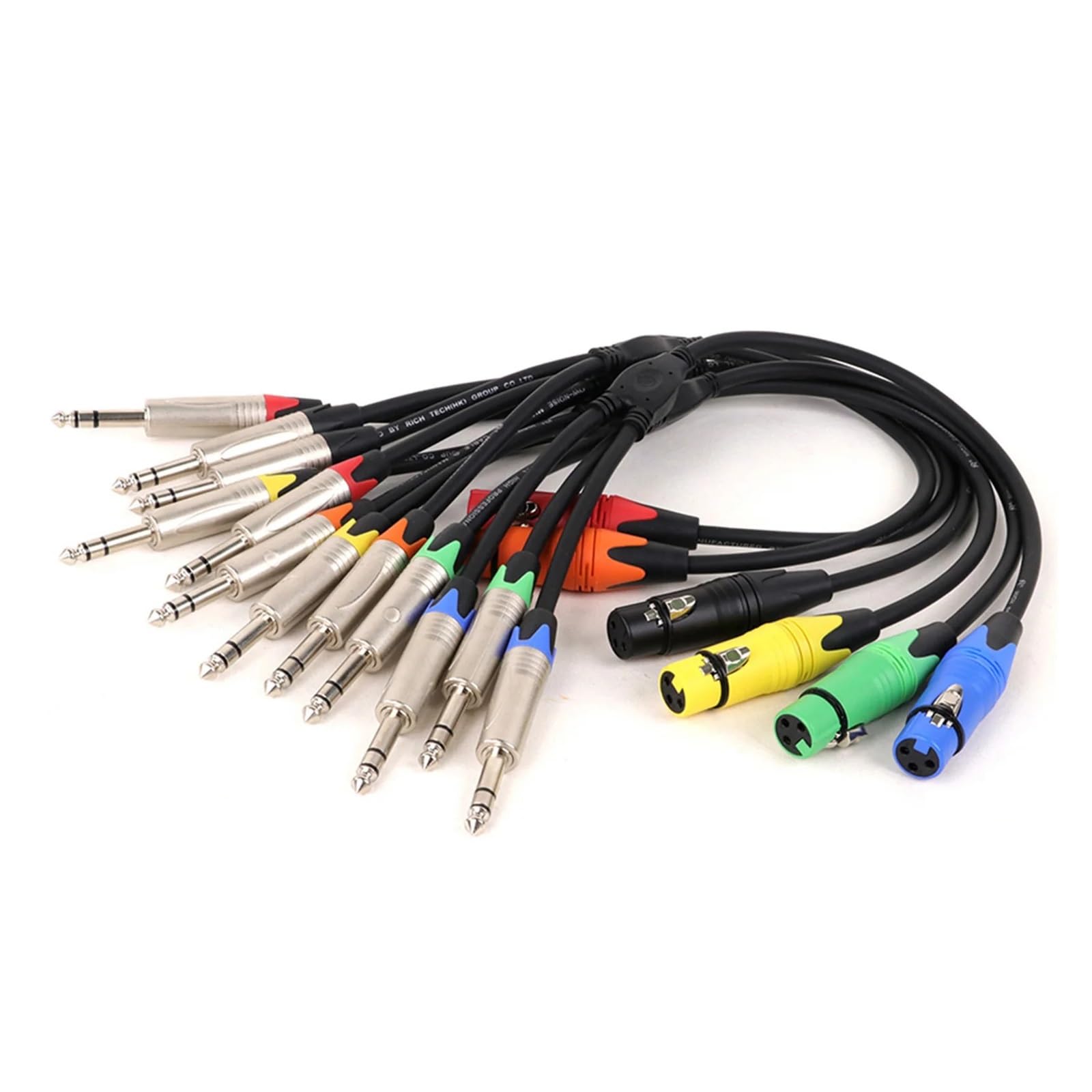 Câble de raccordement 3 broches mâle/femelle vers double microphone stéréo 6,35 mm vers double répartiteur Y 6,5 mm vers adaptateur audio(Red-F,0.29m)
