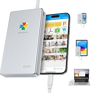 iDiskk 500GB Apple Certified External Hard Drive for iPhone iPad Android Phone MacBook Computer, Auto Backup Photos Videos Files, for iPhone 15/16/17