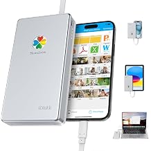 iDiskk Apple MFi Certified 1TB External Hard Drive Auto Backup for iPhone 15/16/17, iPad, Android, MacBook & Computer - Store Photos, Videos & Documents